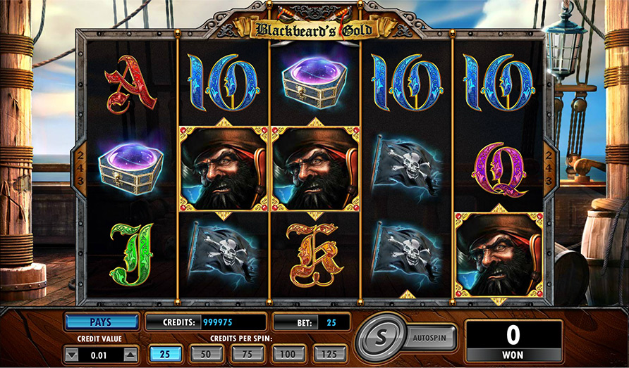 Play Blackbeards Gold Slots Online - PlayMillion Games